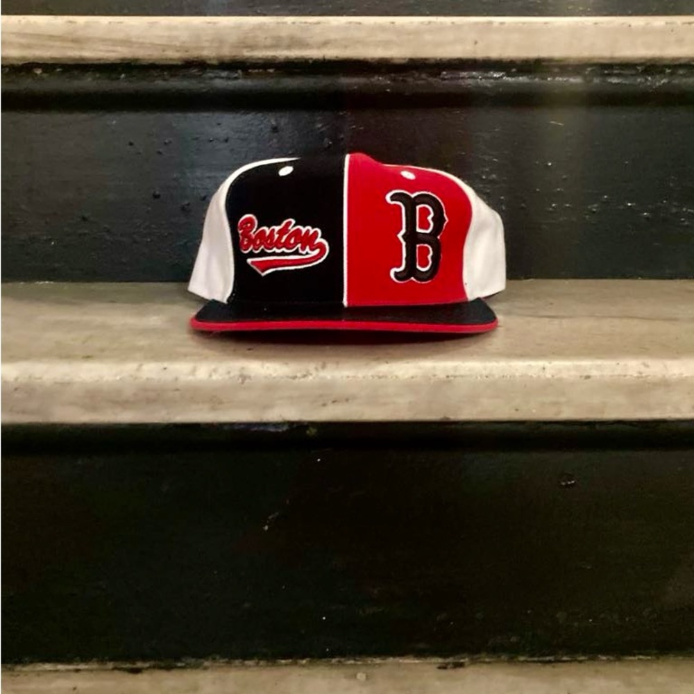 Boston Cap - Red, Black, and White